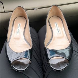 Manolo blahnik flats open toe 39.5 women